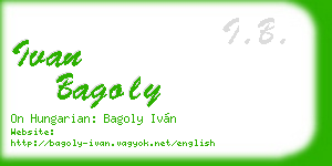 ivan bagoly business card